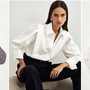 NWT COMMENSE Fair and Square Button Down Top - Small